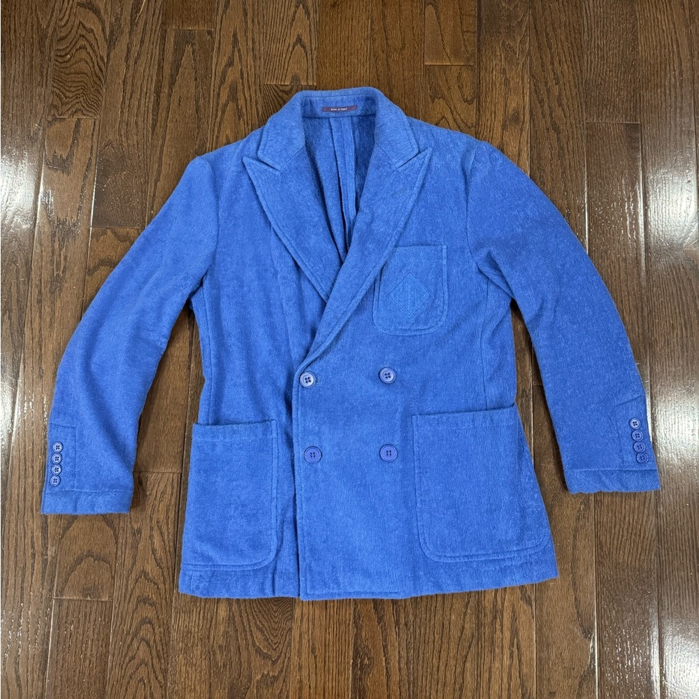 Blue Double-Breasted Blazer